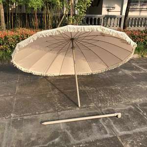 <span class=keywords><strong>Sombrilla</strong></span> <span class=keywords><strong>de</strong></span> <span class=keywords><strong>playa</strong></span> <span class=keywords><strong>de</strong></span> 2 <span class=keywords><strong>metros</strong></span> * 16 costillas con borlas Paraguas <span class=keywords><strong>de</strong></span> sol impreso personalizado vintage - Product Image 6