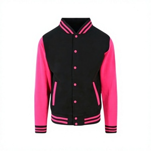 เสื้อแจ็คเก็ตวาร์ซิตี้แบบยูนิเซ็กซ์ ผ้าฟลีซ สีพื้น ติดกระดุมด้านหน้า พิมพ์ลายแบบรีดร้อน ปกคอพับ ทรงปกติ เสื้อคลุมสำหรับฤดูใบไม้ร่วง - Product Image 1