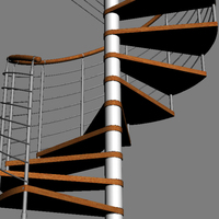 Escalier en colimaçon avec marches en bois éclairées par LED, escalier courbé intérieur pour projet résidentiel de luxe