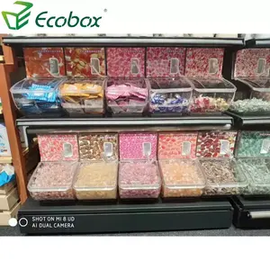 Ecobox food grade nuts seeds powder bulk food storage bulk grain bin food container for supermarket