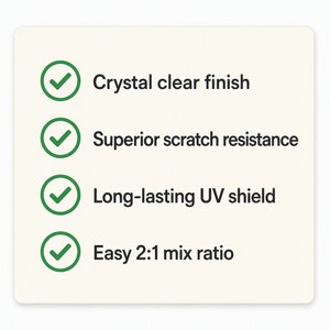 Vernis automobile économique Value Clear Coat, vernis acrylique 2K liquide en spray, séchage rapide, haute brillance, protection UV pour carrosserie - Product Image 4