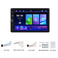 Lecteur MP5 pour voiture 10,4 pouces, écran tactile rotatif simple DIN, CarPlay, Android Auto, radio FM, Bluetooth, USB, SD, autoradio