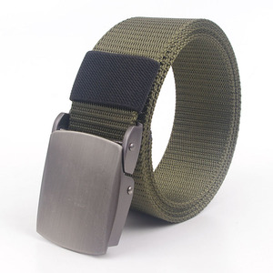 Venta caliente hebilla automática de lona para hombre versión coreana informal del cinturón de poliéster transpirable simple para deportes al aire libre - Product Image 2