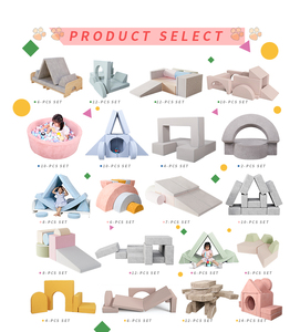 बच्चों के फर्नीचर प्ले हाउस टॉडलर्स बच्चों के फर्श सोफे खेल मजेदार मॉड्यूलर एकांत सोफे खेल रहा है - Product Image 2