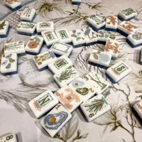 Juego de Mahjong Americano de Acrílico Personalizado de Lujo Moderno Azul Waterside 2026, Portátil, con Diseño Oceánico, para Entretenimiento de Adultos