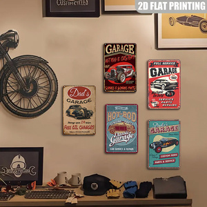 Insegna in Metallo Personalizzata per Garage e Officina, Stile Hot Rod, Est. 1972, Meccanico in Servizio, Decorazione Murale Retrò Vintage per Garage e Man Cave - Product Image 4