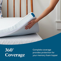3 Zoll dicke weiche und atmungsaktive maschinen wasch bare Gel Memory Foam Matratze Topper Cover Kunden spezifische Größen Single Queen King