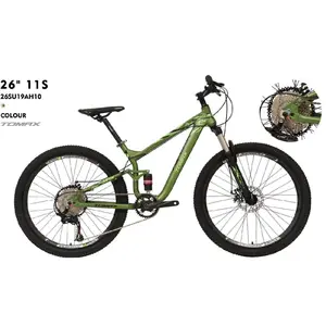 New Style MTB Bicycle Adults 11 Speed Alloy Mountain Bike Full Suspension Hydraulic Disc Braking Aluminum Alloy Lightweight Bead