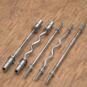 LongGlory haute qualité Gym Olymp Bar haltérophilie <span class=keywords><strong>barre</strong></span> d'haltères incurvée 1.2 mètres 1.5 mètres 1.8 mètres - Product Image 1