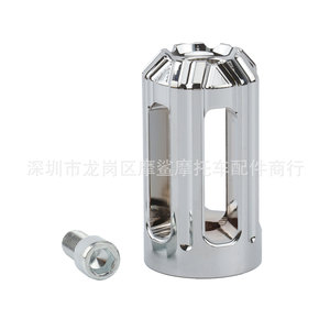 หัวเกียร์มอเตอร์ไซค์แบบเจาะรู ขนาด 54 มม. สีดำเคลือบเงา สำหรับ Harley Davidson Dyna Fat - Product Image 4