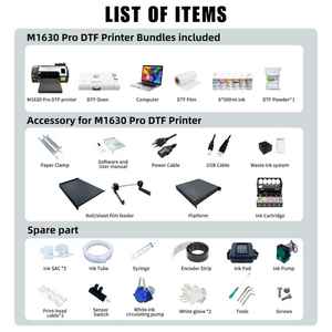 Entrepôt USA - Pack DTF Lancelot Auto-Maintenance M1630 Pro avec découpeuse automatique et circulation d'encre blanche pour impression <span class=keywords><strong>de</strong></span> t-shirts DIY - Product Image 2