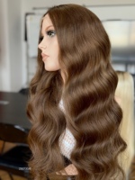 SHY Hair Perruque Lace Front HD 13x5 Personnalisée en Cheveux Naturels, Fourniture Professionnelle pour Salons, Ligne de Cheveux Naturelle Pré-épilée pour Femmes