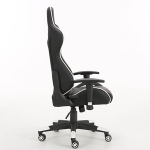 Vente en gros Chaise d'ordinateur ergonomique à mécanisme papillon Chaise de jeu de course en cuir PU blanc - Product Image 4