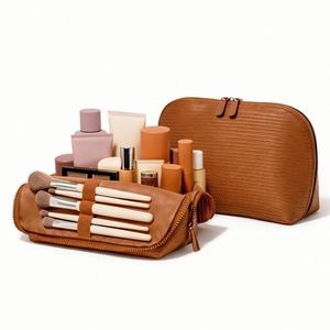 2026 New Open PU ModernToilet Makeup Bag Large Capacity Waterproof Scratch-Resistant Cosmetic Bag Travel Storage for Brushes - Product Image 1