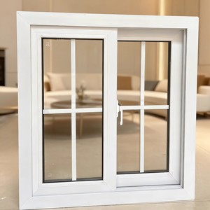 Nouvelle conception de fenêtres et de portes en <span class=keywords><strong>PVC</strong></span> imperméables, fenêtre coulissante à double vitrage en <span class=keywords><strong>PVC</strong></span> avec stores intégrés - Product Image 1