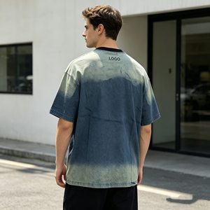 Ensembles de t-shirts en denim de haute qualité pour hommes, shorts en jean à manches courtes avec imprimé singe, ensembles en denim deux pièces pour hommes, décontractés pour l'été, 420g - Product Image 6