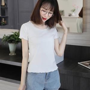 <span class=keywords><strong>T</strong></span>-<span class=keywords><strong>shirt</strong></span> en bambou <span class=keywords><strong>blanc</strong></span> <span class=keywords><strong>T</strong></span>-<span class=keywords><strong>shirt</strong></span> en bambou doux de haute <span class=keywords><strong>qualité</strong></span> pour femmes avec service OEM Chemise blanche en bambou - Product Image 2