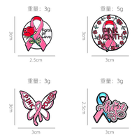 Broche de sensibilisation au VIH, ruban rose, broche pour le cancer du sein, corsage pour le bien-être des femmes, épingle de revers en émail souple