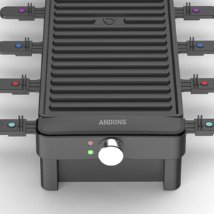 Barbecue Électrique Multifonctionnel ANDONG pour <span class=keywords><strong>8</strong></span> <span class=keywords><strong>Personnes</strong></span>, <span class=keywords><strong>Raclette</strong></span> sans Fumée, Grill en Pierre pour l'Intérieur - Product Image 4