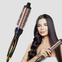 Brosse thermique coiffante et volumisante, sèche-cheveux, brosse lissante électrique à air chaud rotative