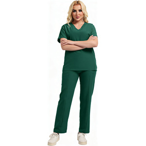 Daoyi Women's V-<b>Neck</b> Scrub Set Lightweight Polyester Breathable Medical Workwear All Sizes - Product Image 3