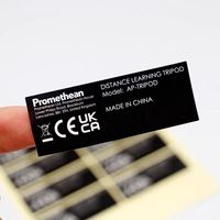 Vente directe d'usine étiquette d'autocollant PET d'argent de feuille d'aluminium adhésive imprimée par coutume pour l'emballage de produit électronique