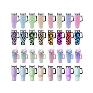 Gobelet isotherme en acier inoxydable de 40 oz avec couvercle à double paroi et paille - Cadeau d'affaires écologique portable Tasse à café de voyage - Product Image 4