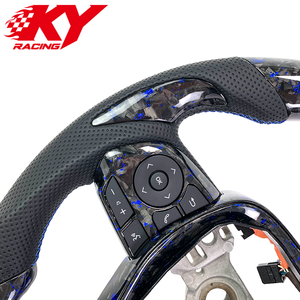 Volante Deportivo Personalizado de Fibra de Carbono Forjada Azul con Cuero, Estilo Racing, Compatible con Toyota Corolla Camry 2018-2025 - Product Image 2