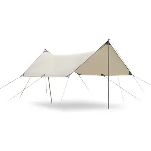 Kerai tenda Kemah tahan air luar ruangan, terpal Kemah tempat tidur gantung kanopi kain Oxford ringan