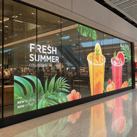 Pantalla LED Transparente de Gran Formato para Paredes de Cristal de Centros Comerciales, Pantalla de Cristal Completa