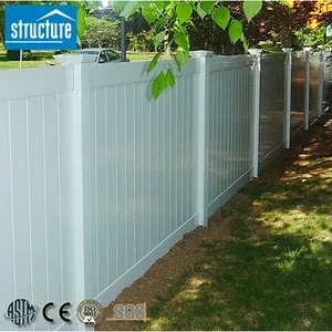 UV-Schutz Weiß Günstige PVC Vinyl Zaun Privatsphäre Gartenzaun