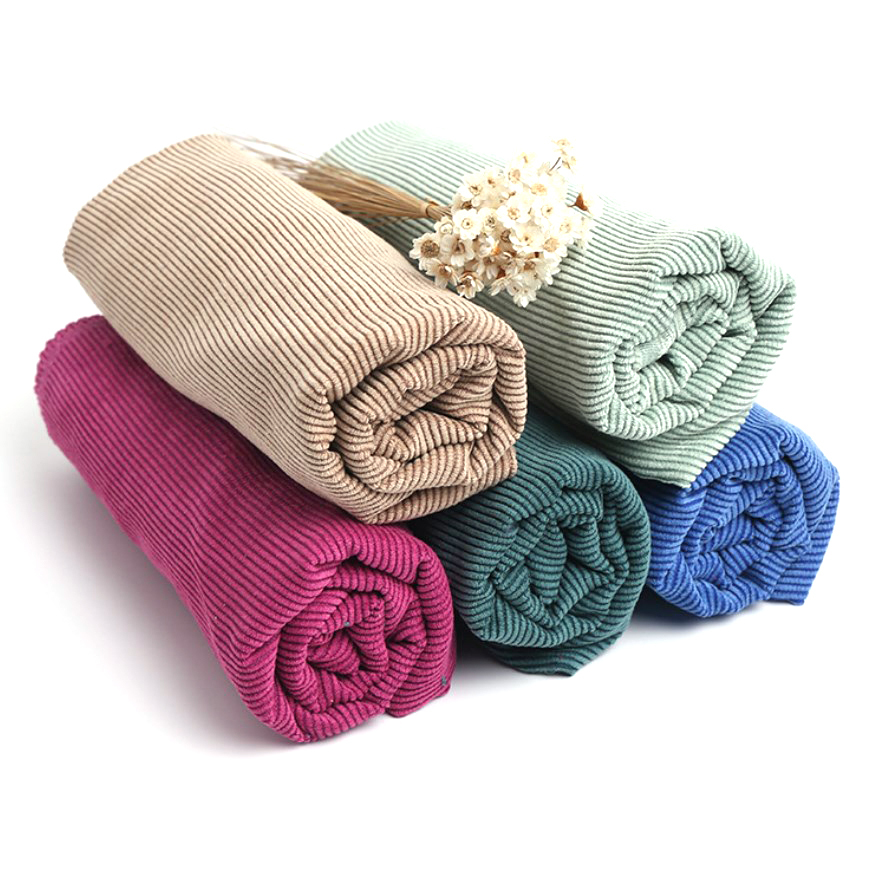 Heavy dyeing patterned pinwale 100% cotton 21w corduroy fabric for cloths pants toys