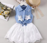 Robes élégantes pour enfants, en coton et élasthanne, assorties, en gros, pour filles de 0 à 15 ans, ensembles de robes, vêtements, lot en stock, boîte