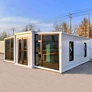 Maison préfabriquée extensible en conteneur pliable, 2 à 4 chambres, 20 pieds, 40 pieds, résistance au vent niveau 8, villas, <span class=keywords><strong>logement</strong></span> de luxe - Product Image 1
