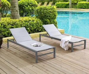 Neue Luxus terrasse Pool Lounge Outdoor Aluminium Strands tühle