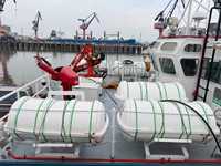 Radeau de sauvetage gonflable SCDC SEA-AIR ATOB 50m, équipement de survie maritime d'urgence, homologué CCS/EC/RS