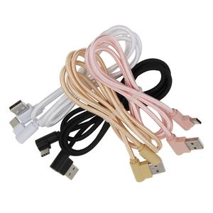 Cable de datos tipo C de 90 grados, Cable de carga rápida USB C de 1M, Cable de carga de teléfono tipo C para Xiaomi Redmi K50, Samsung S10 - Product Image 1