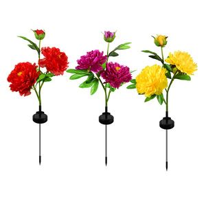 Luces <span class=keywords><strong>Solares</strong></span> con Forma de Flor de Peonía, IP65, PVC, LED de Bajo Consumo, Decoración de Jardín, Resistentes al Agua, Color Violeta Jacinto - Product Image 6