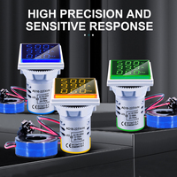 AC 60-500V 1-100A LED Voltímetro digital Amperímetro Hertz HZ Luces de señal 220V Medidor de corriente de voltaje Volt Amp Tester Detector