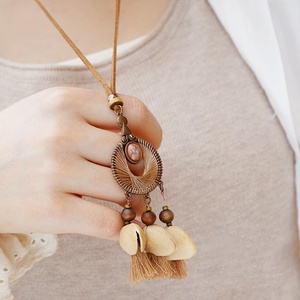 เครื่องประดับทำมือจากเปลือกผลไม้ธรรมชาติ สร้อยข้อมือ สร้อยคอ จี้เสียงกรุ๊งกริ๊ง สำหรับโยคะและการทำสมาธิ - Product Image 3