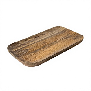 Plateau en bois artisanal multifonctionnel de luxe B.S INTERNATIONAL NA10, utilisation à domicile ou au restaurant, rectangulaire, léger, poli, pour servir - Product Image 6