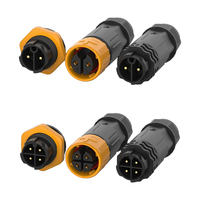 Connecteurs Dinglian A20 à verrouillage par poussée 2 et 3 broches, bornes à souder à visser, IP65/IP67, en alliage de cuivre plaqué or, résistants aux hautes températures