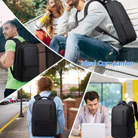 Sac à dos d'affaires pour homme avec logo personnalisé, résistant à l'eau, adapté aux trajets quotidiens et au travail, grande capacité, sac pour ordinateur portable 15 pouces