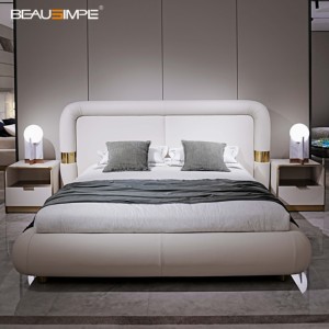 Base de Cama King-Size/Queen-Size de Diseño Italiano Moderno de Alta Calidad, en Cuero, Silenciosa y Suave, para Villas y Hogares - Product Image 2
