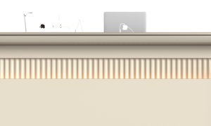 โต๊ะทำงานผู้บริหารแบบยืน-นั่ง ทำจากไม้จริง ดีไซน์ทันสมัย เหมาะสำหรับโรงพยาบาล โรงเรียน โรงแรม พร้อมชั้นวางแบบเปิด และตู้เก็บของพร้อมระบบล็อครหัส - Product Image 3