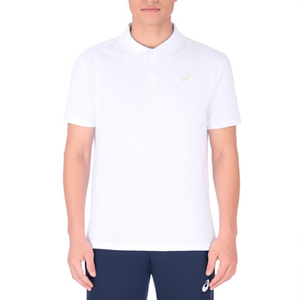 Asics <b>Men's</b> <b>Short</b> <b>Sleeve</b> Polo <b>Shirt</b> <b>White</b> Performance Sport Wear - Product Image 3