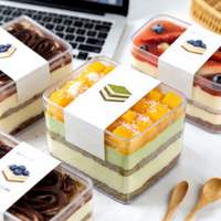 Emballage professionnel transparent pour gâteaux, idéal pour les boulangeries et les commerces