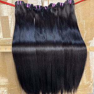 Extensions de cheveux humains vierges de qualité supérieure, lisses, cheveux vietnamiens, double trame, sans perte, couleur naturelle - Product Image 5