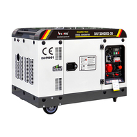 Générateur diesel insonorisé portable Hi-earns 50HZ AVR triphasé DG12000SE 8KW pour usage domestique