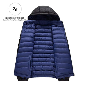 Bestseller Maßgeschneiderte 100% Polyester Wasserdichte Winddichte Gepolsterte Warme Neue Gestreifte Kapuzenpullover Herrenbekleidung für Outdoor-Aktivitäten Leichtgewichtig - Product Image 5